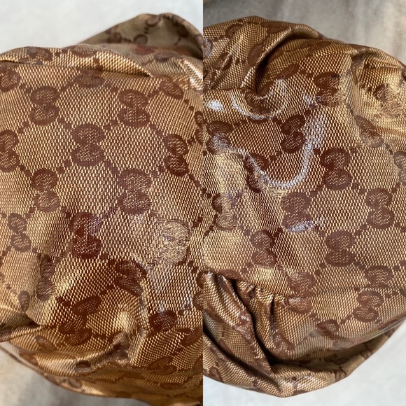 AUTHENTIC VINTAGE GUCCI CRYSTAL MONOGRAM HYSTERIA HOBO BAG - Picture 8 of 16